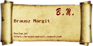 Brausz Margit névjegykártya